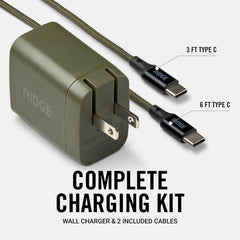 Everyday Charging Kit - Power Adapter + iPhone 17 Pro - Matte Olive
