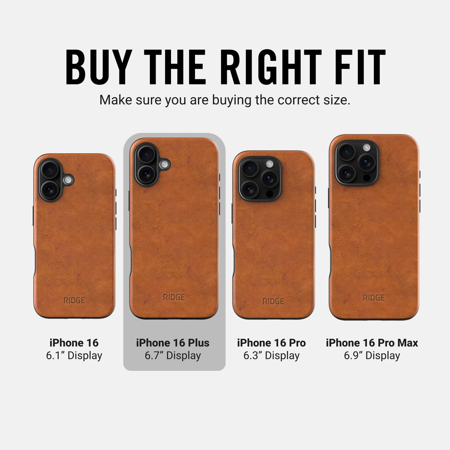 Everyday Phone Case - iPhone 16 Plus - Tobacco Brown Leather