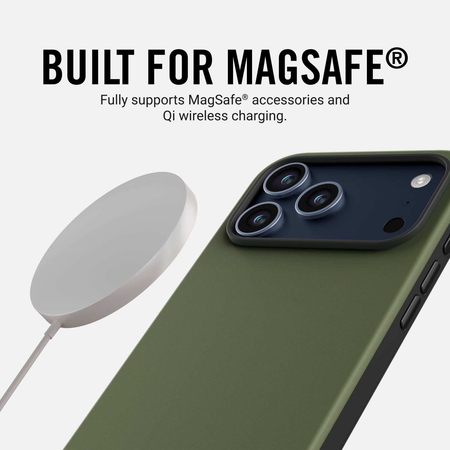 Everyday Charging Kit - Power Adapter + iPhone 17 Pro - Matte Olive